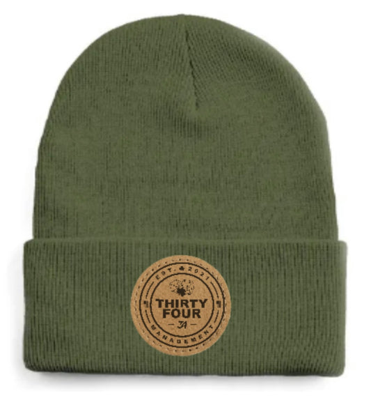 34 racer beanie green light patch